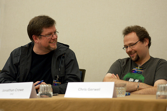 Jonathan Crowe and Chris Gerwel at Readercon 25 (2014)