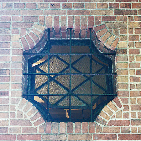 Restroom window, Central Park Conservancy Garden