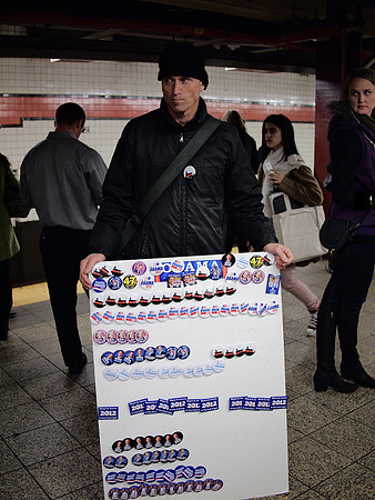 Election eve, 42nd Street/Bryant Park IND subway station
