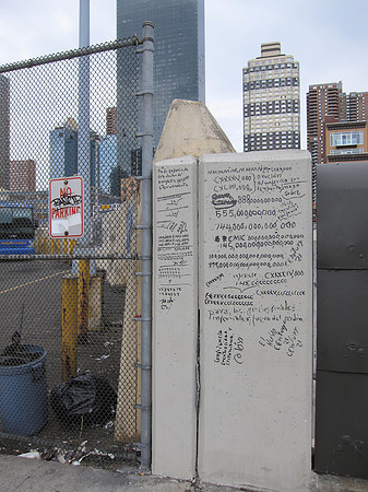 Bus lot and grafitti, Hell's Kitchen