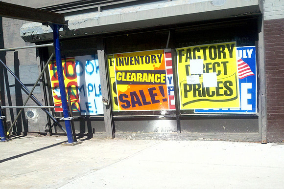 Clearance sale