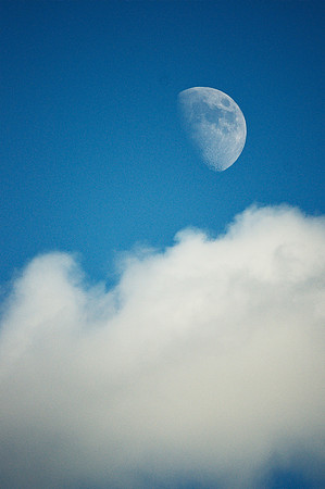 Moon and clouds