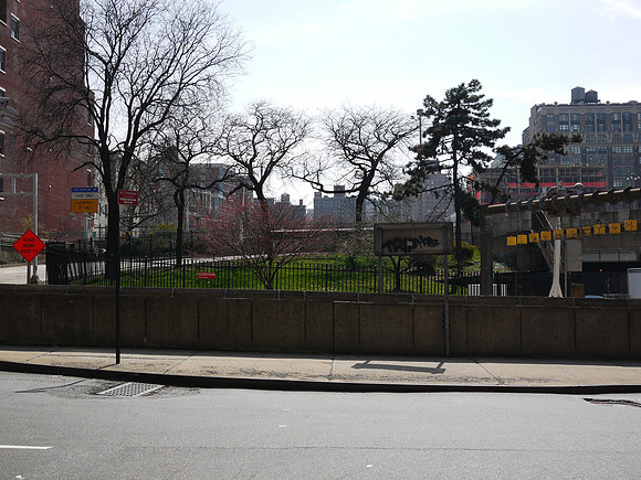 Near the entrance to the Lincoln Tunnel