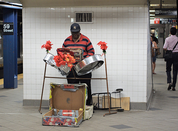 Steel drummer, Columbus Circle IND station