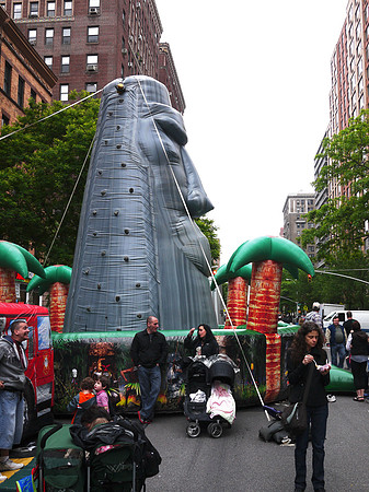 Inflatable Easter Island