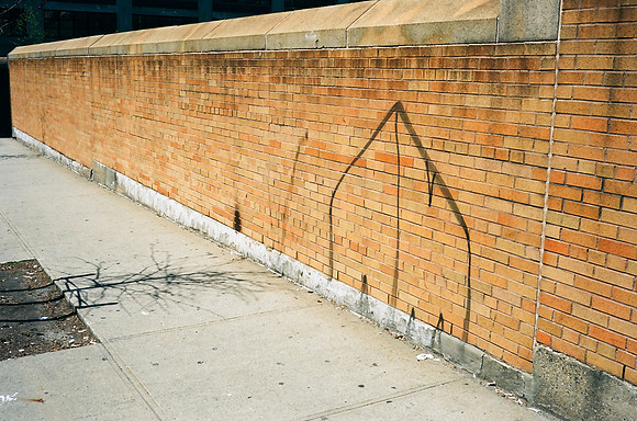 Wall, graffiti, shadows