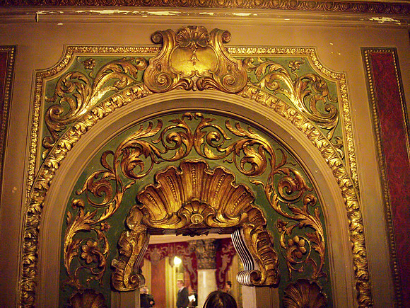 Ornamented mirror detail, Loew's Jersey Theater