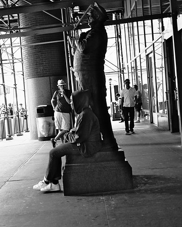 At the Port Authority Bus Terminal