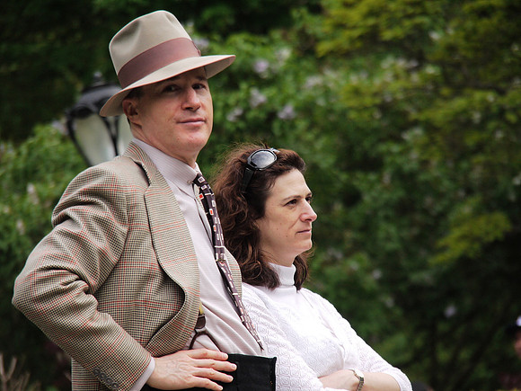 Rocking a fedora, Central Park Conservancy Garden