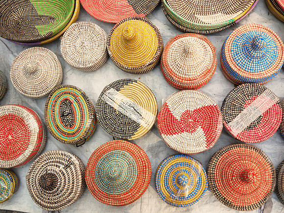 Woven bowls, street fair