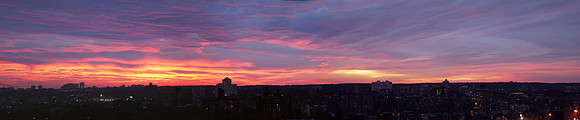 Bronx/Manhattan sunset panorama