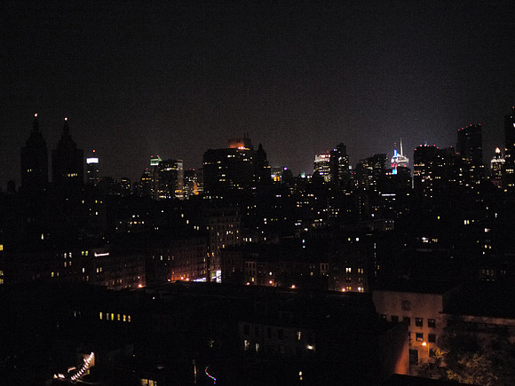 Night cityscape from West 79th Street