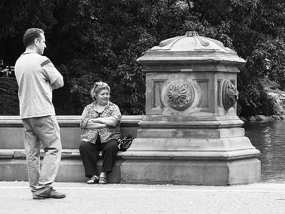 A late-summer afternoon at Bethseda Fountain, Central Park