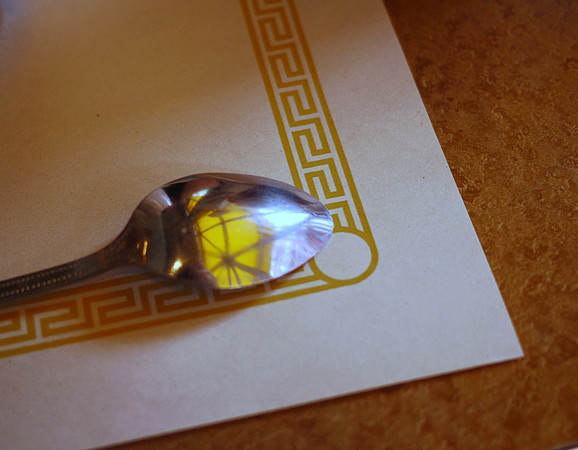 Spoon and placemat