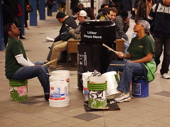 Drummers, Times Square subway station