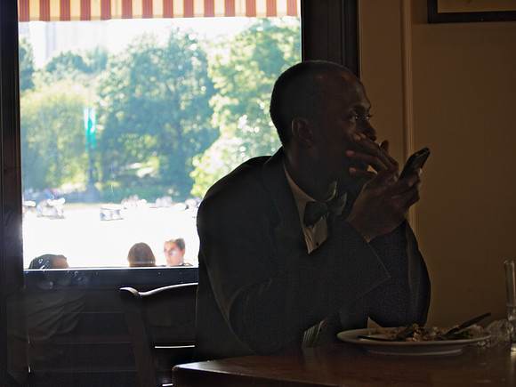 In the Loeb Boathouse Cafe, Central Park