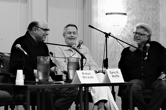 Peter Straub, Gary K. Wolf, and Bradford Morrow at Readercon 23