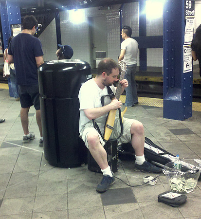 Busker, 59th Street station
