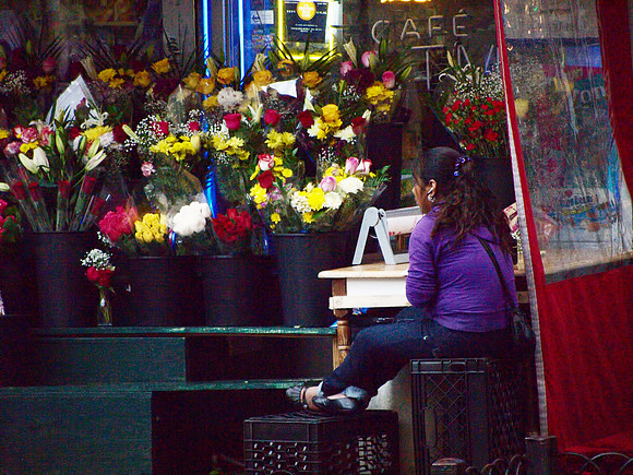 Flower seller: West 109th Street