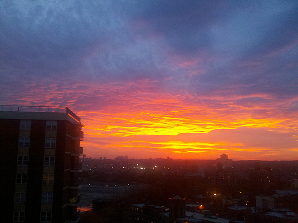 Sunset over the Bronx