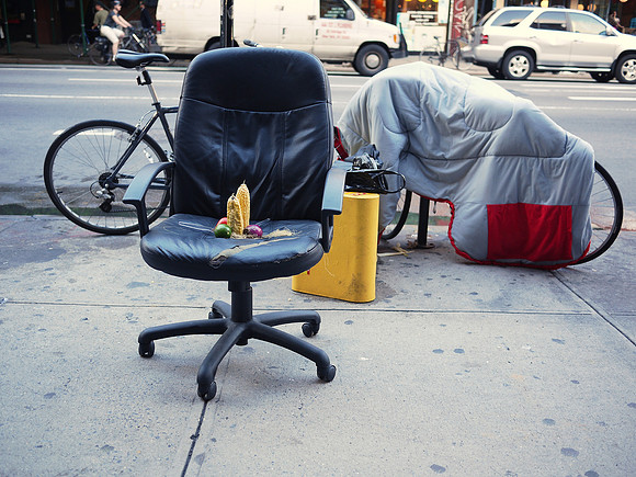 Street still life, lower Second Avenue