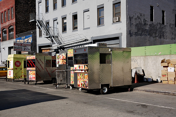 Food cart depot, Hell's Kitchen