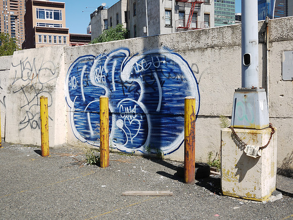 Bus yard graffiti, West 39th Street