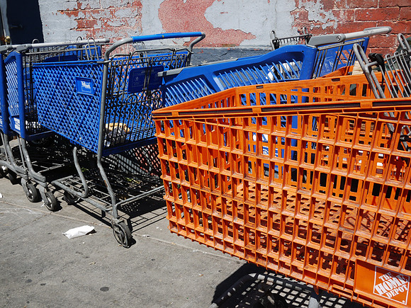 Shopping carts far from home