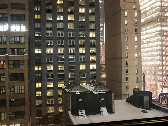 Snowy evening, Fashion District