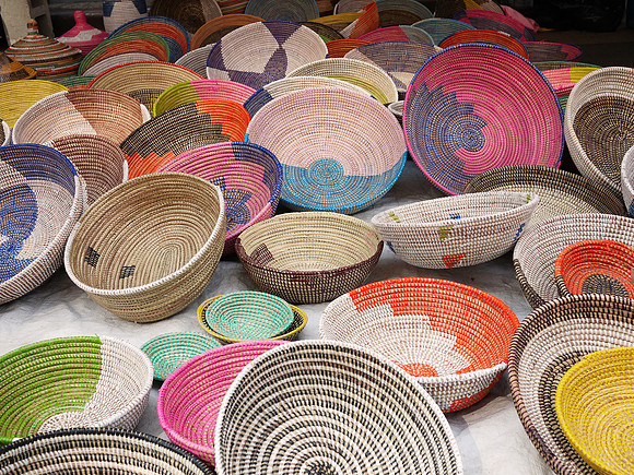 Woven bowls, street fair