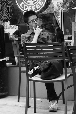 Coffee drinker, Yorkville, New York City