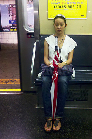 8th Avenue IND:  Red, White, Blue, Yellow