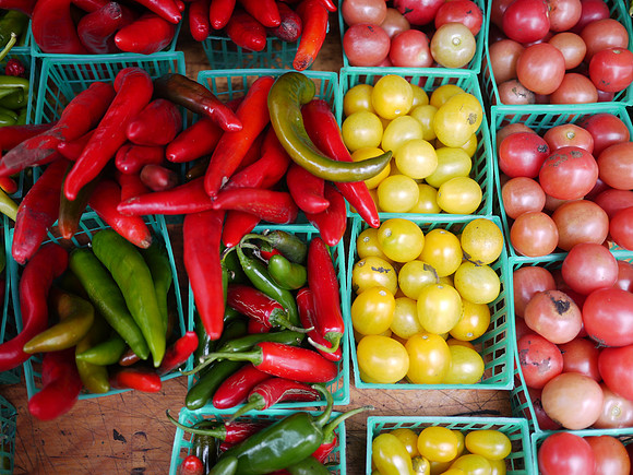 Peppers and cherry tomatos