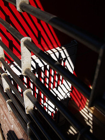 linear, red and black