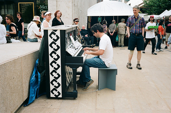 Playing the piano, Lincoln Center Crafts Festival