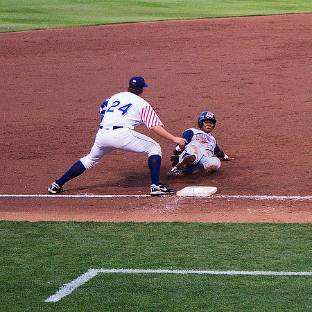 Close play at Third