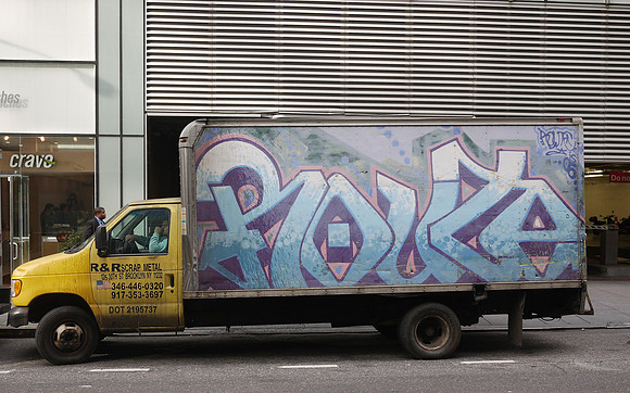 R&R Scrap Metal truck, West 43rd Street