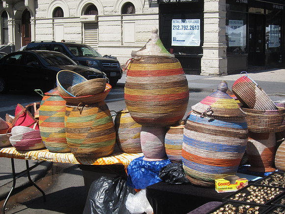 Woven baskets, Amsterdam Avenue Fair