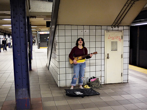 Busker, 42nd Street station
