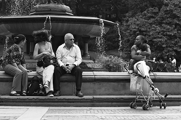 A late-summer afternoon at Bethseda Fountain, Central Park