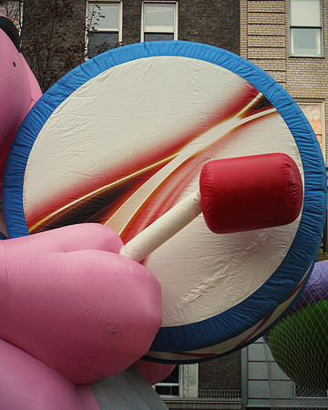 The big bass drum lead the big parade