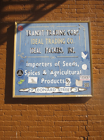 Ideal Trading Co. sign, Leonard Street