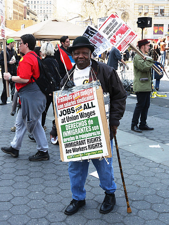 At a Union Square Anti-war protest
