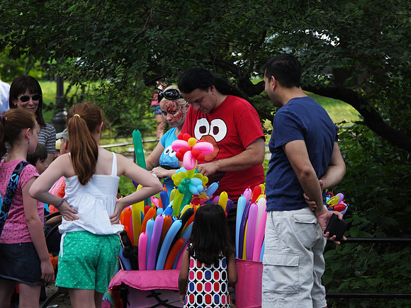 Balloon animal makers, outside the Central Park Zoo
