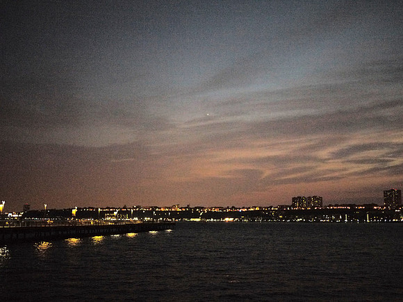 Evening star over the Hudson