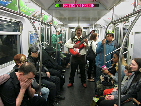 Busker, Lexington Avenue IRT Subway