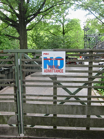 PUBLIC, NO PUBLIC ADMITTANCE (Delacorte Theater, Central Park)